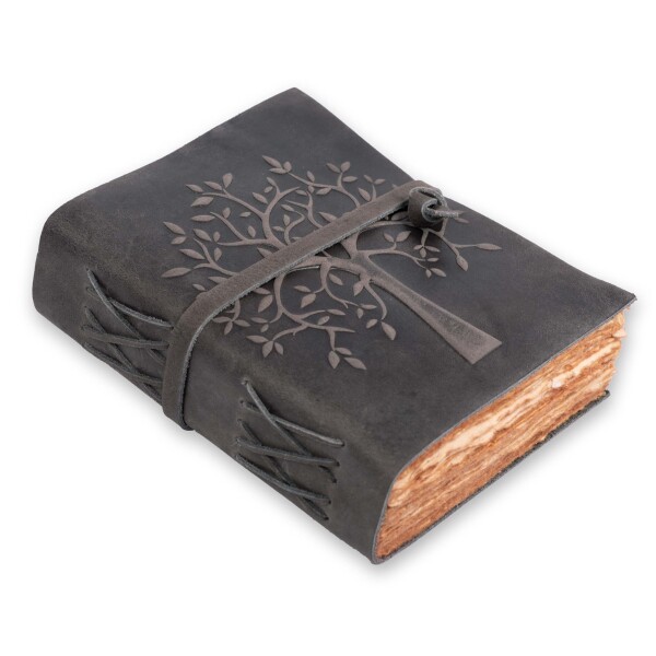 LEATHER VILLAGE Tree of Life ジャーナル ノートブック スケッチブック ダイアリー - 13 X 8 インチ - ブラック - 200 ページ - 水彩紙 - Book of Shadows - ヴィンテージレザー綴じジャーナル 女性&男性用