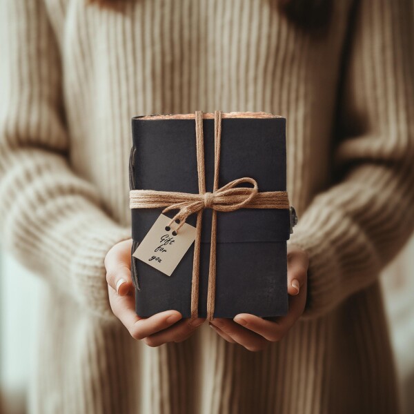 LEATHER VILLAGE 革装丁のヴィンテージジャーナル 女性・男性向け - 影の書 - ロック留め - アンティークデッケルエッジハンドメイドペーパー200ページ - ラスティックブラック - 13 x 8インチ_7