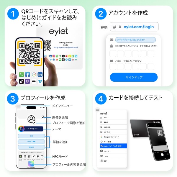 【新着商品】[日本製品] アイレット 5 シルバー プリズム デジタル名刺パック 日本製品) アイレット 5 シルバー プリズム デジタル名刺パック - NFC