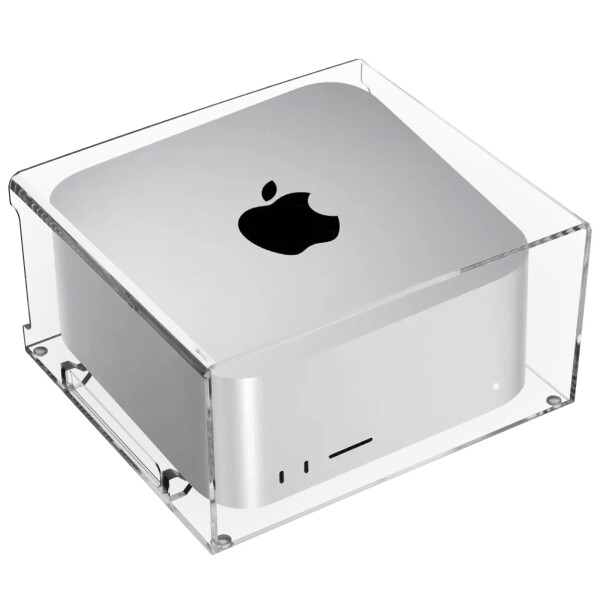 CaSZLUTION アクリルデスクトップスタンド Apple Mac Studio用 スタンドホルダー Mac Studio M4/M2/M1 Max、Mac Studio M3/M2/M1 Ultra、Mac mini M1 M2 M2 Pro 2010-2023に対応 (クリア)