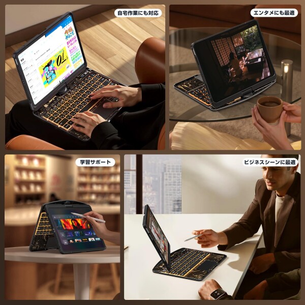 Sencela 2025新登場 iPad pro 11インチ 日本語配列キーボードケース 遅延なし・高精度 360度回転式 マジックキーボード バックライト・ペンホルダー搭載 iPad Pro 11 (第1/2/3/4世代) iPad Air 11インチ_6