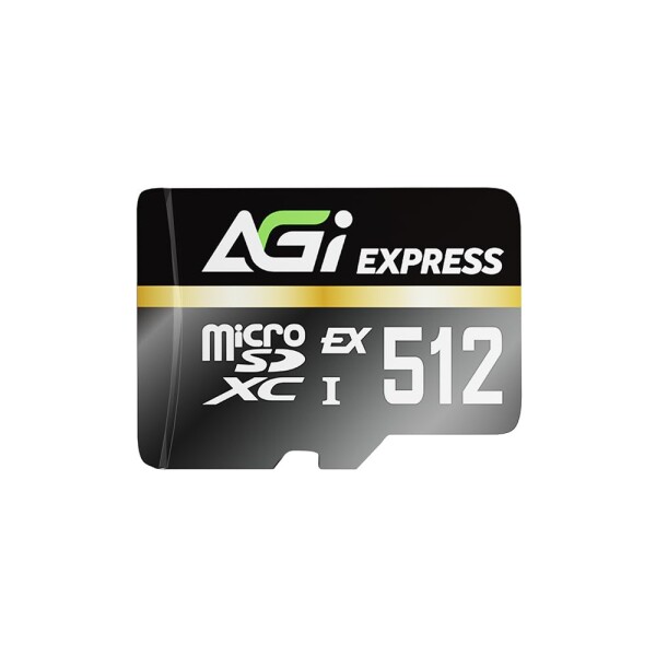 AGI TF338 MicroSDXC Expressカード 512GB 最大読込800MB/s 最大書込700MB/s Nintendo Switch 2で動作確認済み SD7.1 EX UHS-I U3 V30 C10 4K動画 防水 耐衝撃