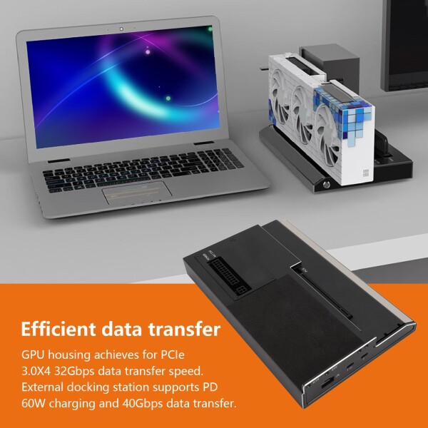 Thunderbolt 3用外部GPUドックステーション、M.2 Nvme SSD拡張をサポート、 PCIe4.0 X4と互換性、ATX SFX電源をサポート_3