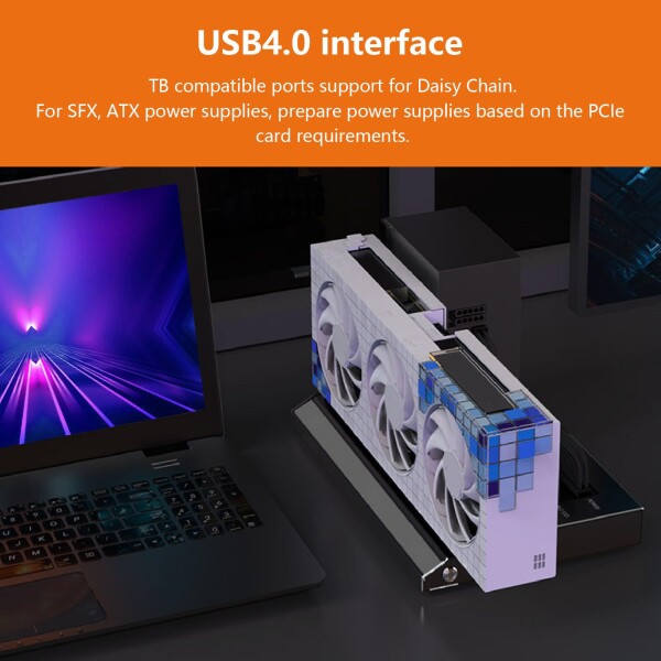 Thunderbolt 3用外部GPUドックステーション、M.2 Nvme SSD拡張をサポート、 PCIe4.0 X4と互換性、ATX SFX電源をサポート_4