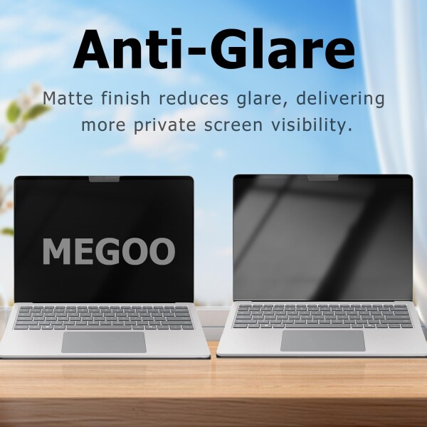 MEGOO MacBook Air 15インチ用プライバシースクリーン（2023-2025 / M2, M3, M4）、視野角30°、ブルーライトフィルター、マット仕上げ、反眩止め眼保護 - プレミアムビジネス保護_5