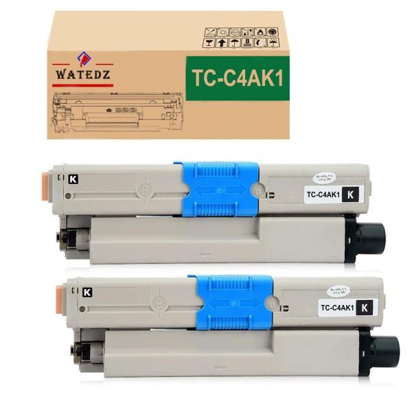 WATEDZ OKI用 TC-C4A TC-C4AK1 （2パック ブラック） 互換トナーカートリッジ 対応機種：OKI C332 C332dn C332dnw MC363 MC363dn MC363dnw 印刷枚数：約3500枚ぐらい