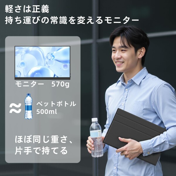 MAGICRAVEN モバイルモニター 15.6インチ モバイルディスプレイ 卓上スタンド付き 1920*1080 100%広色域 HDR ポータブルモニター 持ち運びモニター 軽量 薄型 IPS液晶パネル USB Type-C/Mini HDMI端末 PS4_3