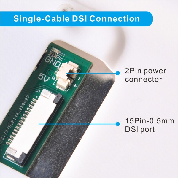 OSOYOO Raspberry Pi用 7インチ DSI IPS タッチスクリーン 720x1280 HD | Pi 5/4B/3A+対応 | DSI &amp; GPIO給電 | 6H強化ガラス | 指紋防止 | ラズパイ プロジェクトに最適_2