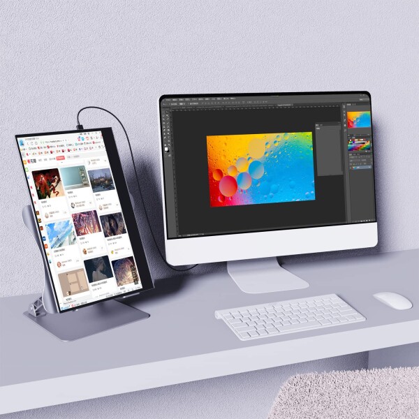 Visual Beat 15.6インチ 4K モバイルモニター タッチ搭載 UHD IPS HDR 100% sRGB USB-C・HDMI ポータブルモニター デュアルスピーカー アルミ合金製 ノートPC・スマートフォン・ゲーム機用_3