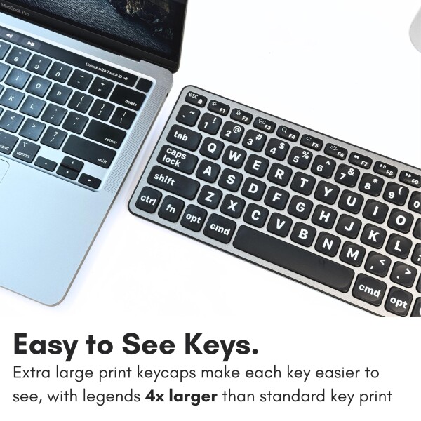 MACALLY 有線キーボード Mac用 (USB C + A) - 大文字プリント、バックライト付きAppleキーボード 有線 - 107キー フルサイズ 大文字 USB C MacBook Pro/Air、Mac Mini、iMac用 フルサイズ (UCABLZKEYLPSG)US配列(_1