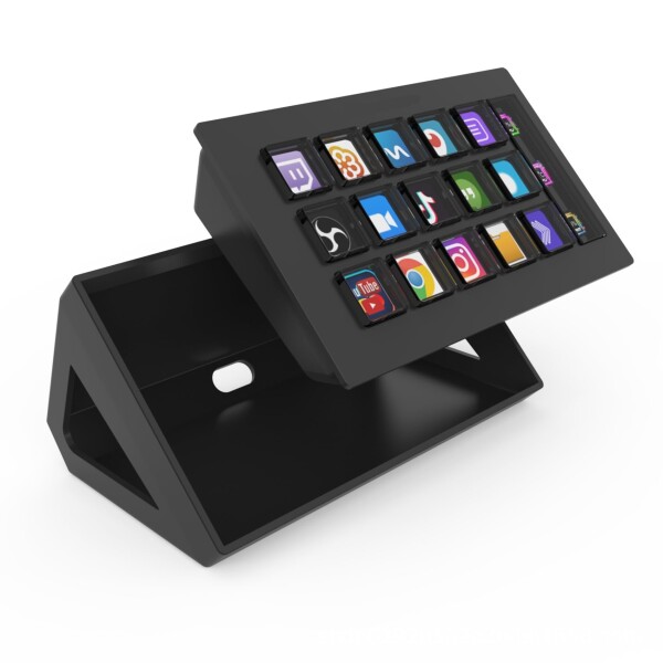ストリームデック stream deck ショートカットキー 15個のカスタムキー 配信者向けデバイス 左手デバイス ショートカットリモート 片手キーボード Twitch/YouTubeのライブ配信支援機器 PC/Mac対
