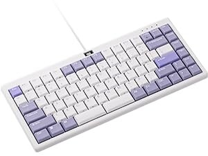 NiZ キーボード 超薄型静電容量無接点方式 有線キーボード 薄紫 84キー PBT昇華印刷キーキャップ搭載 キー荷重30g 英語配列 Win/Mac両対応 専用ソフトウェアある キーマップ変更ツールによ