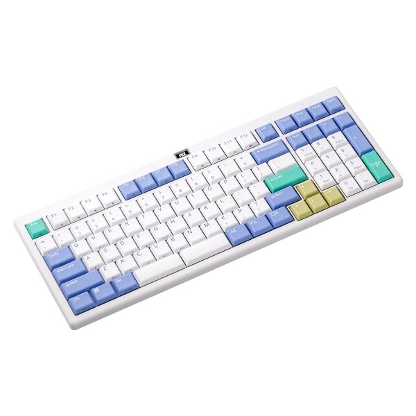 NiZ キーボード 超薄型静電容量無接点方式 ワイヤレスキーボード 青白色 99