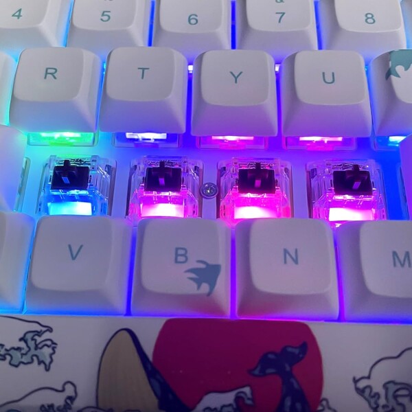 Gateron G Yellow Pro 3.0 5ピンスイッチ予備潤滑RGBイエロー-レッド-お茶MXメカニカルキーボード（72 Pro 3.0お茶）_3