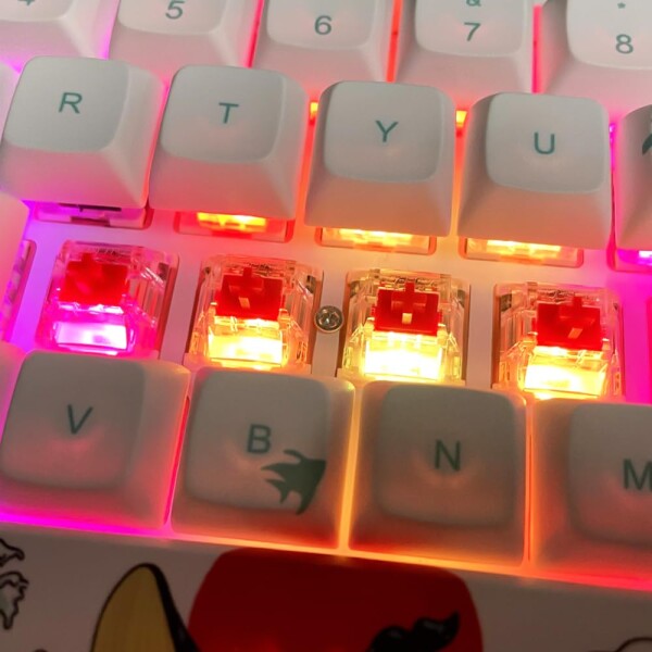 Gateron G Yellow Pro 3.0 5ピンスイッチ予備潤滑RGB黄-赤-茶色MXメカニカルキーボード（72件Pro 3.0赤）_3