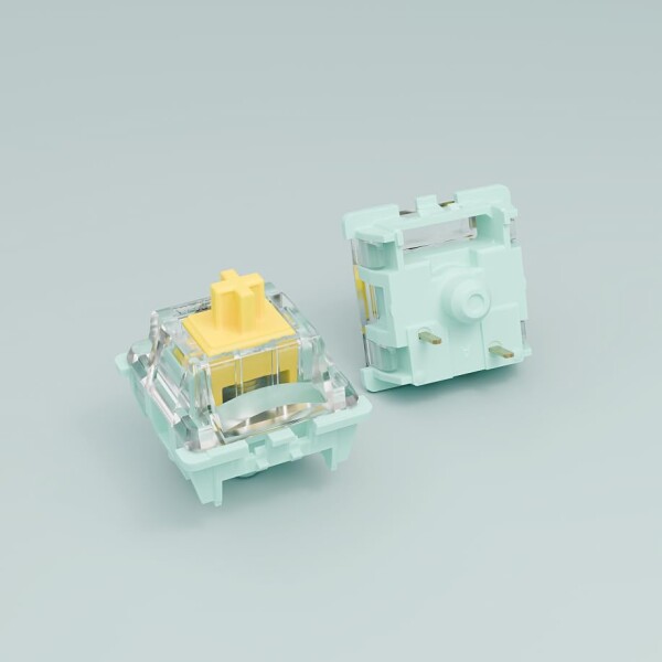 DRAZA Kutetthy X GATERON JAED 3.0シリーズ黄色スイッチ、55 gfダブルスプリング、3針予備潤滑RGBリニアスイッチ、MXゲームメカニカルキーボードに適用（90個、黄色）_2