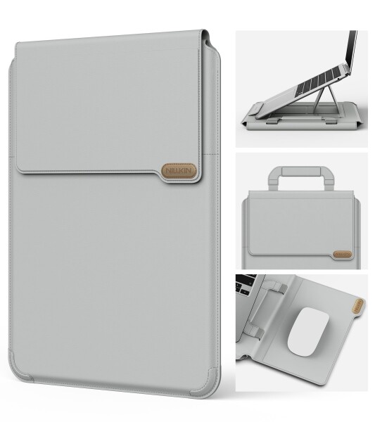 Nillkin ノートパソコンケース 16.2インチノートパソコン用スリーブ pcスタンドとマウスパッド付き MacBook Air Pro Apple iPad/Surface Lenovo HP 13/13.3/14/15.6/16 対応 PU革パソコンスリーブ 薄型 軽量 耐