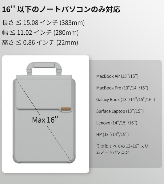 Nillkin ノートパソコンケース 16.2インチノートパソコン用スリーブ pcスタンドとマウスパッド付き MacBook Air Pro Apple iPad/Surface Lenovo HP 13/13.3/14/15.6/16 対応 PU革パソコンスリーブ 薄型 軽量 耐_1
