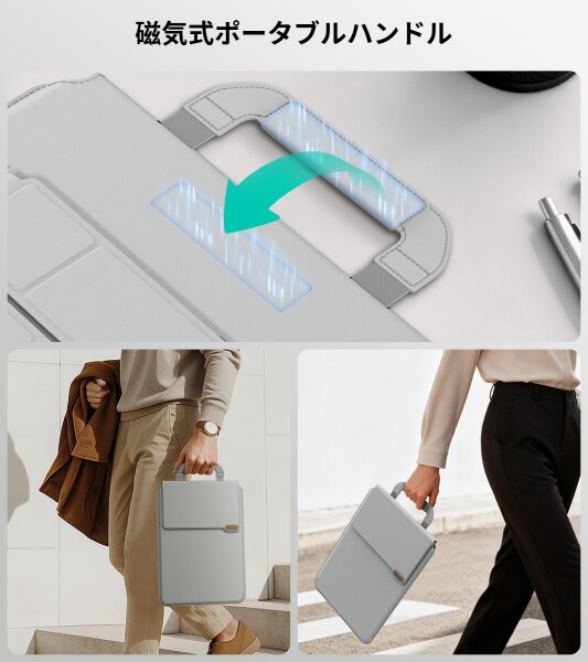 Nillkin ノートパソコンケース 16.2インチノートパソコン用スリーブ pcスタンドとマウスパッド付き MacBook Air Pro Apple iPad/Surface Lenovo HP 13/13.3/14/15.6/16 対応 PU革パソコンスリーブ 薄型 軽量 耐_3