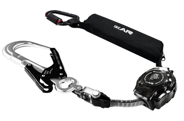 (DH PROTECTION) 新規格 Ex Air 軽量 巻取ランヤード 1種 胴ベルト 兼用 130kg以下 1丁掛け フルハーネス ランヤード 墜落制止用器具 安全帯 (巻取シングル(ロック装置あり)) フルハーネス 胴ベル