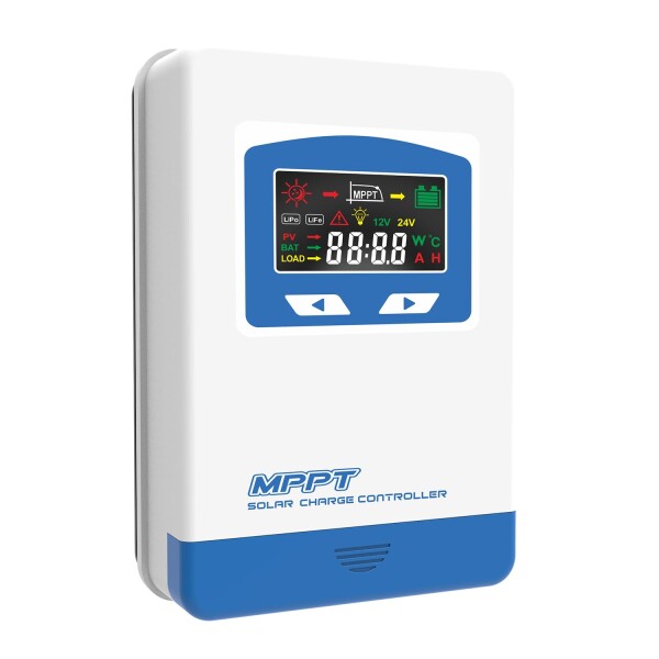 Anern 40A MPPTチャージコントローラ 12V 24V 自動 ー LCDディスプレー付き 最大PV 150V入力 太陽光発電用 災害対策 停電対策 防災備品 車中泊 船 キャンプ