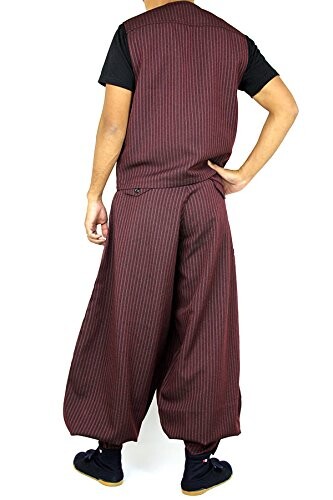 (寅壱) 寅一/ベスト&超超ロング(4309s611418) 上下セット 作業着 作業服 作業ズボン ニッカポッカ 鳶服 4L×W95cm 77：スミグレー