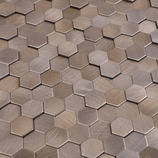 ISL メタルステッカー ポリゴン アンティークゴールド 10枚セット 耐熱 防水 キッチン 洗面所 水回りウォールデコレーション_3