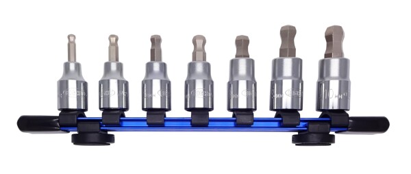 エイト(EIGHT) テーパーヘッド 標準寸法ソケットビットセット 収納レール付き 83BB-S7 差込角9.5mm(3/8)