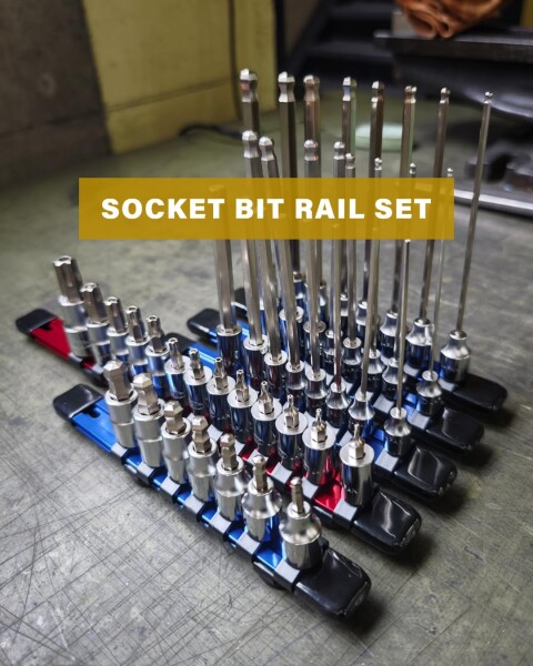 エイト(EIGHT) テーパーヘッド 標準寸法ソケットビットセット 収納レール付き 83BB-S7 差込角9.5mm(3/8)