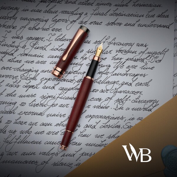Wordsworth & Black Fountain Pen Gift Set, インク瓶、6個のインクカートリッジ、インクコンバーター、4本の替えペン先、高級竹、ジャーナリング、カリグラフィー、滑らかな書き味のペン (バイオ_4
