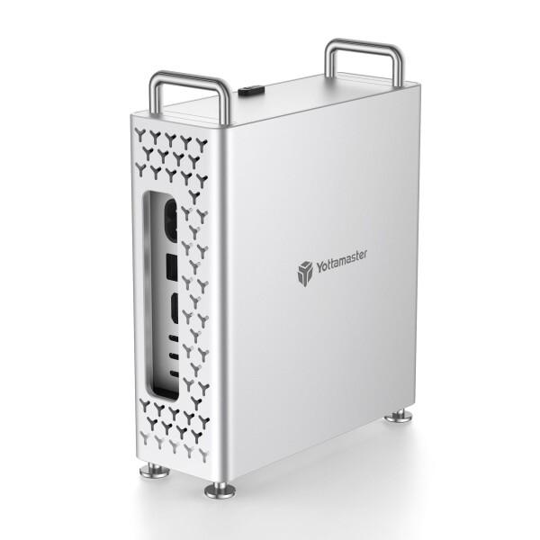Yottamaster Mac mini M4/M4 Proケース、Mac mini M4 Pro用アクセサリー、アルミニウム合金素材、最適化された放熱性、耐傷性・耐衝撃性ポータブルホルダーStand