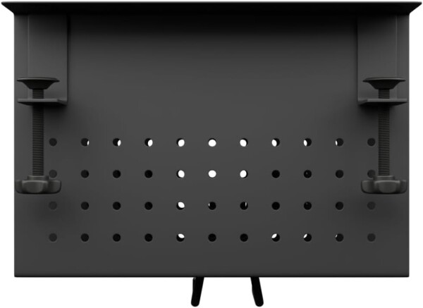 MIAODAM デスクサイド収納ラック クランプ式 ノート PC/タブレット/書類収納 フック スチール製 耐荷重 18kg 机の下 フック4個 ペンホルダー付属 放熱穴付き 机下収納 マグネット対応 オフィ_7