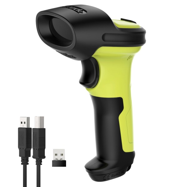 Inateck バーコードリーダー ワイヤレス Bluetooth USB 有線 無線 ??コード ?次元 ?次元 日本語??コード 超長作業時間 液晶読み取り対応 BCST-72緑