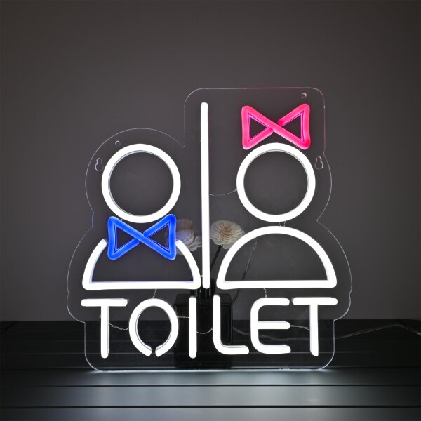 CNBEYOUNG TOILET ネオンサイン インテリア飾り 壁掛けledNEON管 標識SIGN 多階段調光可 LED トイレネオンライト 看板 レストラン バー 居酒屋 喫茶店用サイン パーティー装飾 デパートやショッ