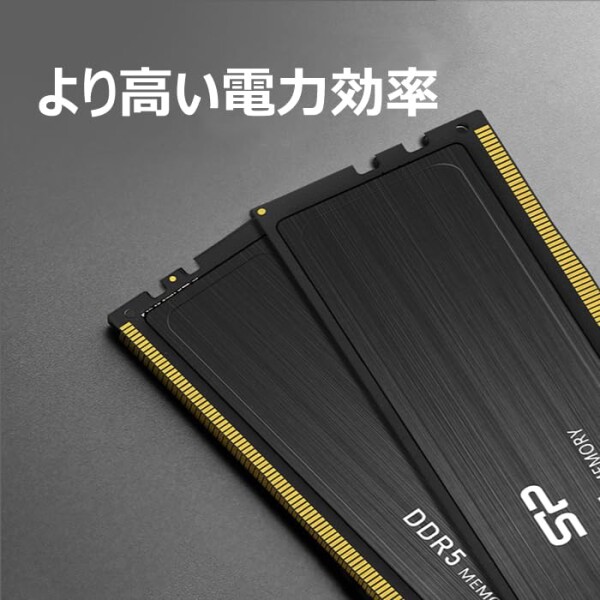 シリコンパワー ゲーミング DDR5 32GB (2x16GB) 6000MHz (PC5-48000) 288-pin CL30 1.35V UDIMM デスクトップPC用メモリ DRAM w/Heatsink SP032GXLWU60AFDEAE_1