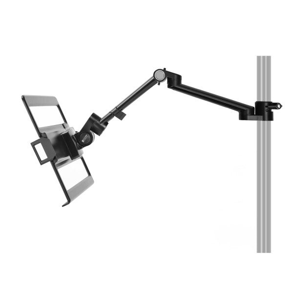 TARION 48 cm / 19インチ デスクトップブラケットアーム - ディスプレイVESA対応＋ノート／タブレットトレイ付き - 角度調整可能 Titanrig Arm X