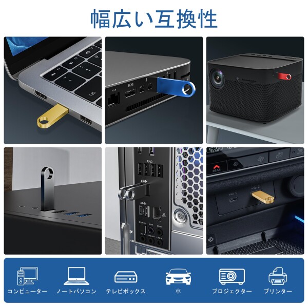 USBメモリ 2GB 20個セットキーチェーン付きWooolken 洗練されたメタルUSB 2.0サムドライブ メモリスティック PC ノートパソコン用_5