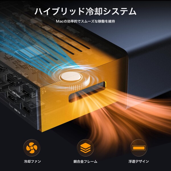 iVANKY FusionDock Max 2 Thunderbolt 5と互換性があります、23-in-1 Triple モニタードッキングステーション、120Gbpsドック for MacBook M1/M2/M3/M4 Pro/Max、6K@60Hz、HDMI、140W PD、10Gbps USB、2.5 GbE、SD/TF 4.0_3