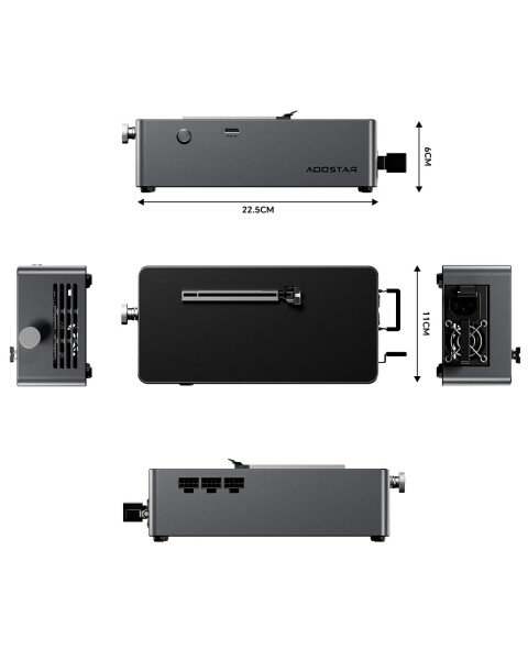 AOOSTAR AG01 eGPUドックドッキングステーション OCulinkポート 800W電源内蔵 外付けGPU グラフィックボード ドックケース エンクロージャ 最新型 合金製_5