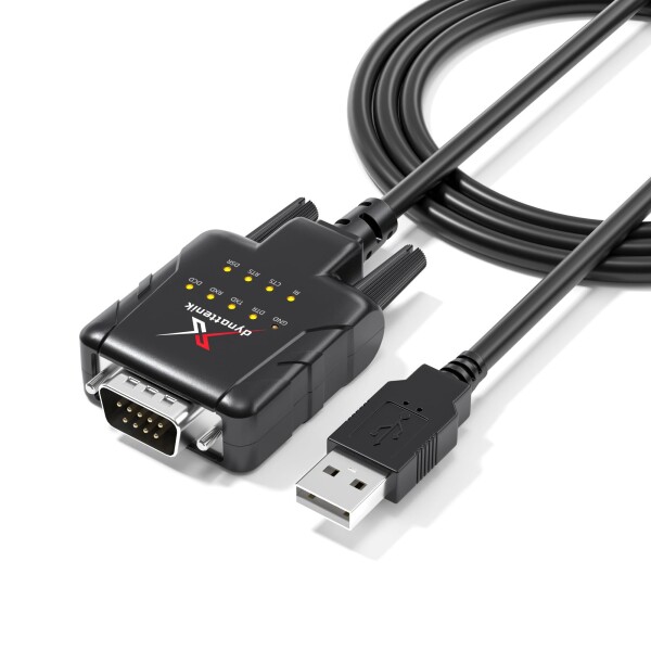 dynattenik FTDI USBシリアルアダプター ESD保護 & 9信号LED搭載 ? 産業用RS232コンバーター ? PC/Mac/Linux対応 ? 機械制御・自動化・開発用_1