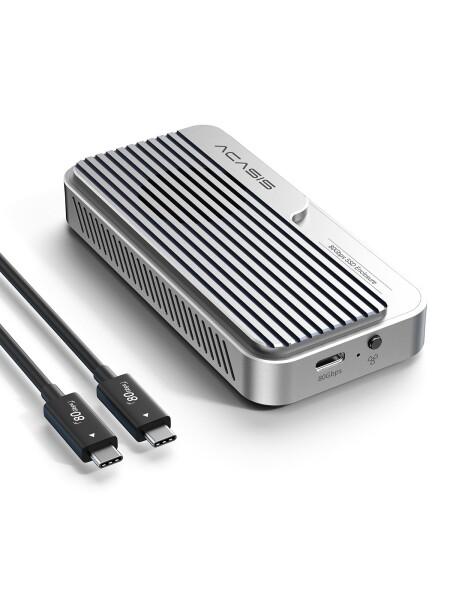 "ACASIS 80Gbps M.2 NVMe SSDエンクロージャ、（冷却ファン搭載） m.2 ssd 外付けケース Thunderbolt5 /4/3/USB4 V2.0、4 V1.0、3.2/3.1/3.0対応 ssd 外付けケース MacBook Pro、iMac、Mac miniに対応 | 動画編集、デー