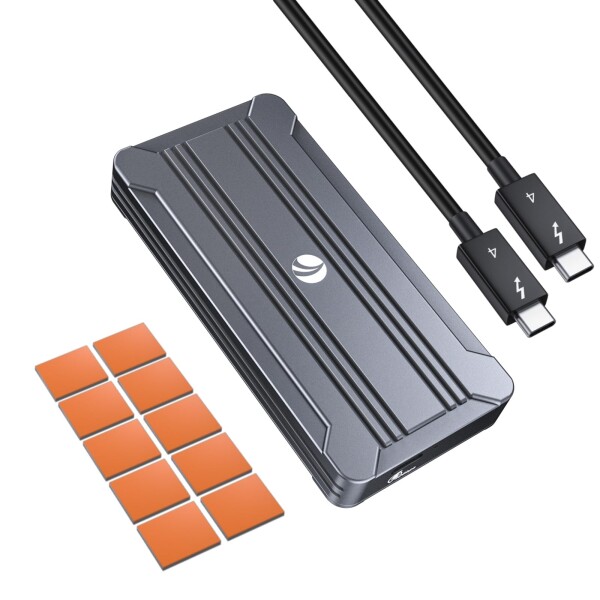VCOM CU874N M.2 NVMe SSDケース USB4 対応 最大40Gbps 高速転送 ASM2464搭載 2230-2280対応 アルミ合金 外付けSSDケース Mac Windows Android対応