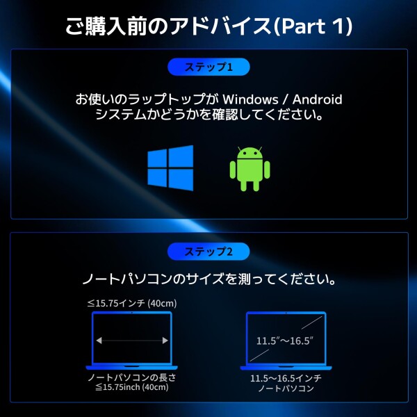 「Windows最適化」15.6インチ デュアルモニター 金属ボディ モバイル デュアルディスプレイ 2画面/3画面表示可能 Type-C一本接続 360度回転&折りたたみ可能 1080P FHD IPS トリプルモニター 拡張_1