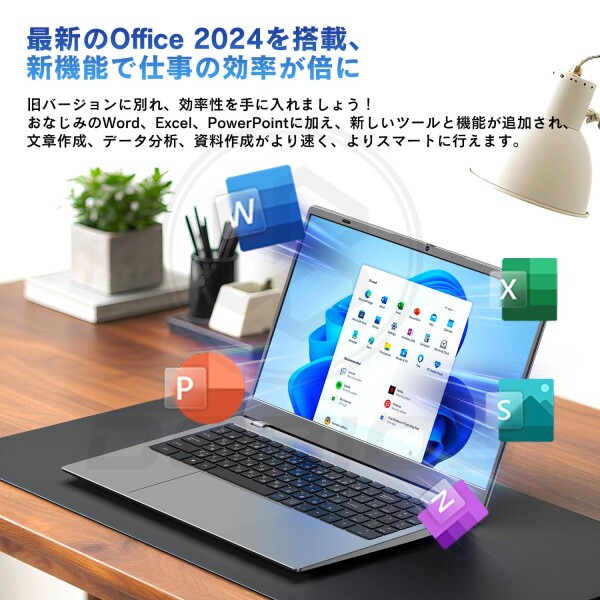 ノートパソコン 日本語キーボード Office 2024搭載 16GBメモリ 512GB Nvme SSD 第10世代 6500Y15.6インチ 1920×1080IPS液晶 Win11Pro ノートPC USB3.2/Type-C（PD）/webカメラ/高速 WIFI5/BT5.0/Micro SD オンライン授業_7