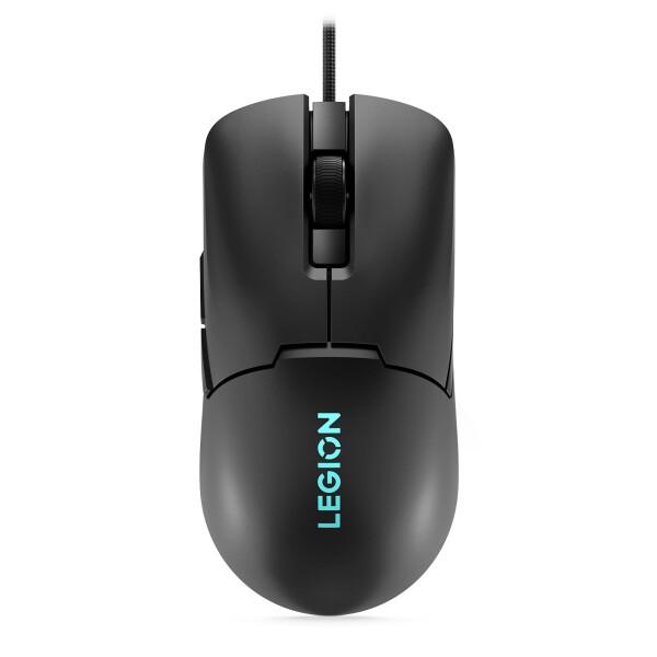 Lenovo Legion M300s RGB 有線ゲーミングマウス - 8,000 DPI 調整可能センサー 6つのプログラム可能なボタン & 2,000万回のクリックの耐久性 最適化された快適性 (ブラック)
