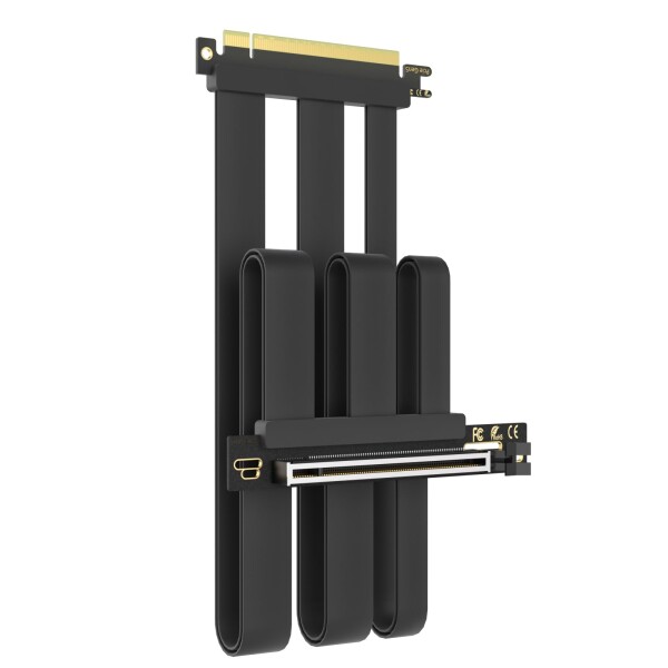 GLOTRENDS 400mm PCIe 5.0 ライザーケーブル｜RTX5090/RTX4090/RX9070/RX7900 対応｜PCIe 5.0/4.0 GPU 互換｜90 度直角 垂直マウント用