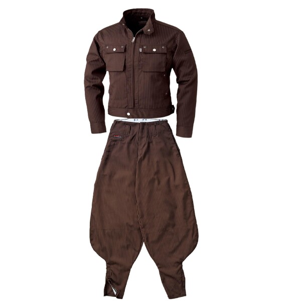 (寅壱) 寅一/7160シリーズ 上下セットブルゾン×超超ロング (7160s124418) 作業着 作業服 ニッカポッカ 寅一 鳶服 M×W82 72：トビチャ
