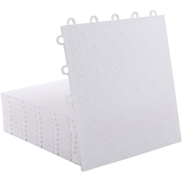 ISL ガレージタイル ソリッドタイプ ホワイト 10枚セット 33×33×1.2cm 業務用 高耐荷重モデル