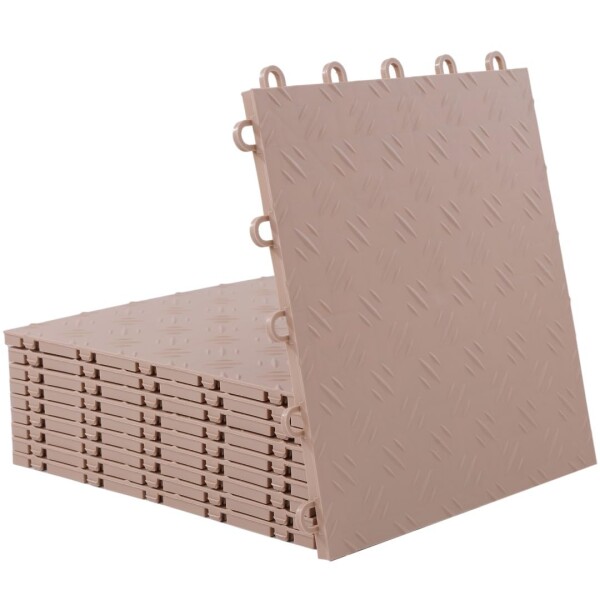 ISL ガレージタイル ソリッドタイプ ライトブラウン 10枚セット 33×33×1.2cm 業務用 高耐荷重モデル