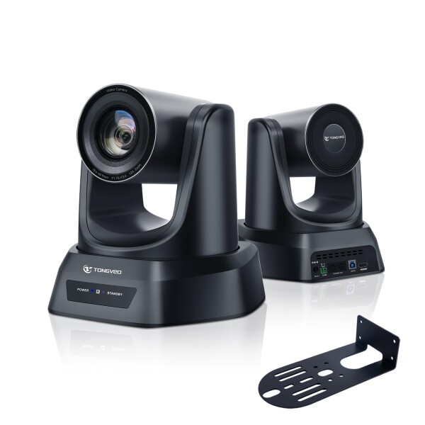 TONGVEO PTZウェブ会議カメラ AIオートトラッキング 12倍光学ズーム 1080P/60fps HDMI/USB3.0対応 会議室向けウェブカメラ (Zoom、YouTube、OBSなどに対応)
